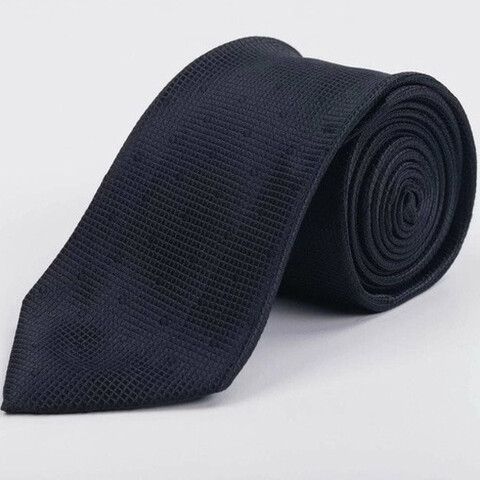 Прокат черного однотонного галстука с узором для мужского костюма