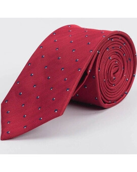 Прокат галстука бардового цвета с редким разноцветным узором для мужского костюма, изображение 1