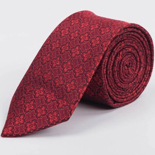 Прокат галстука красного цвета с чередующимся узором для мужских костюмов