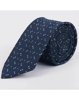 Галстук напрокат синего цвета с двумя видами узоров квадратной формы для мужского костюма, изображение 1
