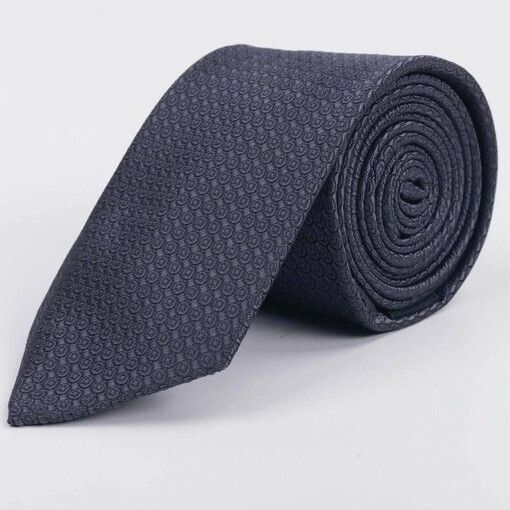 Серый галстук в аренду с фактурным кольцевым узором для мужского костюма