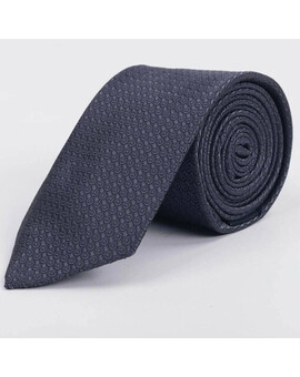 Серый галстук в аренду с фактурным кольцевым узором для мужского костюма, изображение 1