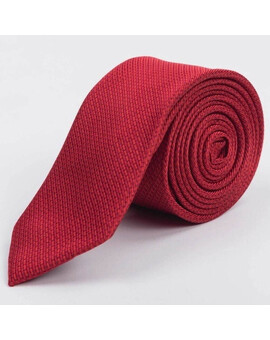 Арендовать красный галстук с фактурным мелким узором для мужских костюмов, изображение 1