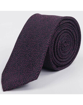 Арендовать галстук фиолетового цвета с черным точечным узором для мужского костюма, изображение 1