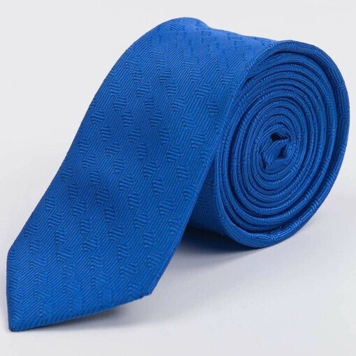 Аренда синего галстука с фактурным узором для мужского костюма