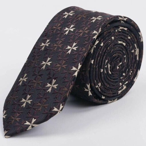 Аренда коричневого галстука с узором мульти