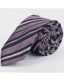 Аренда розового галстука в разноцветную мульти полоску для мужских костюмов, изображение 1