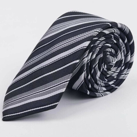 Прокат серого галстука в полоску мульти для мужского костюма