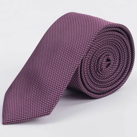 Прокат узкого галстука бордового цвета с узором для мужского костюма