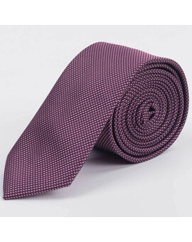 Прокат узкого галстука бордового цвета с узором для мужского костюма, изображение 1