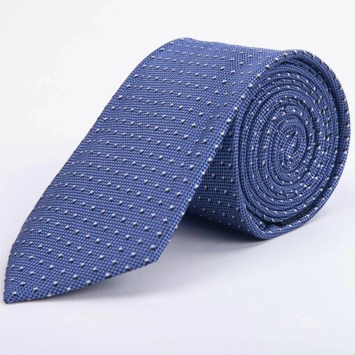 Прокат текстурированного галстука голубого цвета с белым узором для мужских костюмов