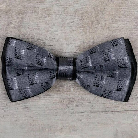 Аренда серой бабочки с узором для мужского костюма