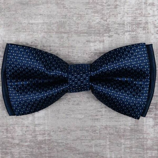 Аренда бабочки синего цвета с мелким узором для мужских костюмов