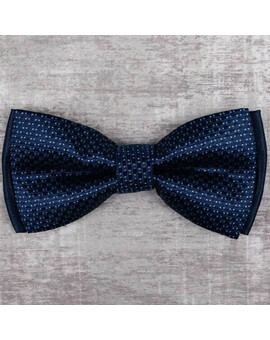 Аренда бабочки синего цвета с мелким узором для мужских костюмов, изображение 1