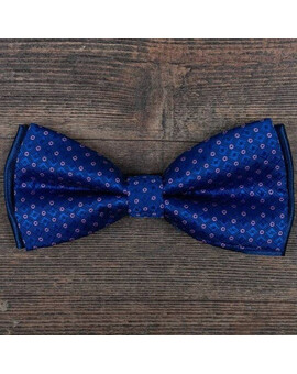 Прокат бабочки синего цвета в клетку с фиолетовым узором для мужского костюма, изображение 1