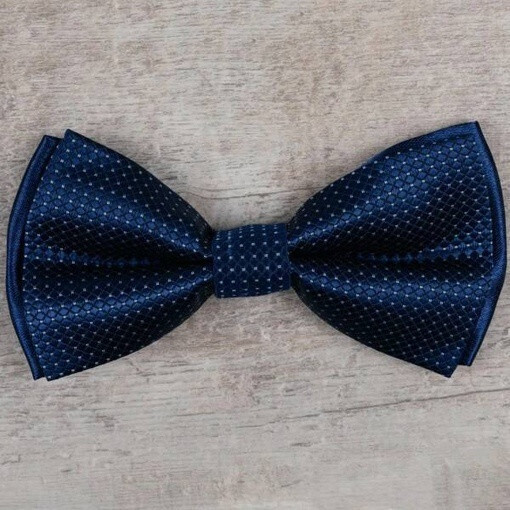 Аренда бабочки синего цвета с мелким узором для мужских костюмов