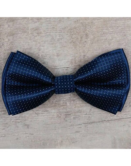 Аренда бабочки синего цвета с мелким узором для мужских костюмов, изображение 1