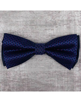 Прокат бабочки синего цвета с бордовым узором для мужских костюмов, изображение 1