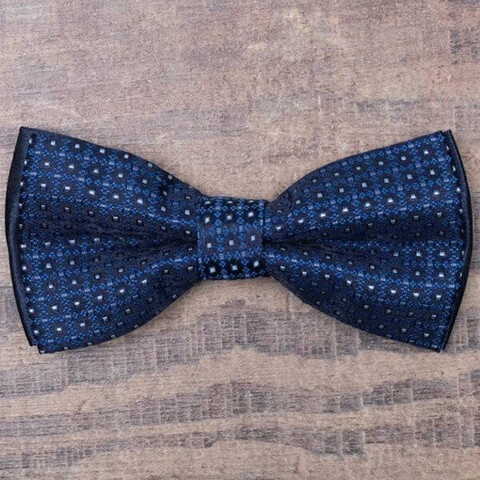 Прокат бабочки синего цвета с узорчатой клеткой для мужских костюмов