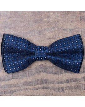 Прокат бабочки синего цвета с узорчатой клеткой для мужских костюмов, изображение 1