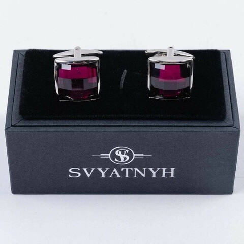 Аренда запонок пурпурно-розового цвета для мужских костюмов