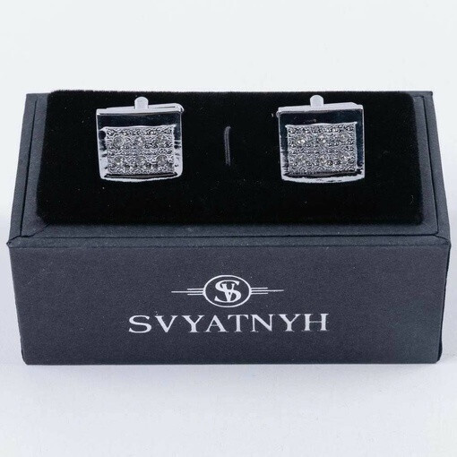 Запонки напрокат с узором для мужских костюмов