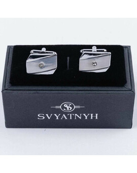 Арендовать классические запонки с украшением для мужского костюма, изображение 1