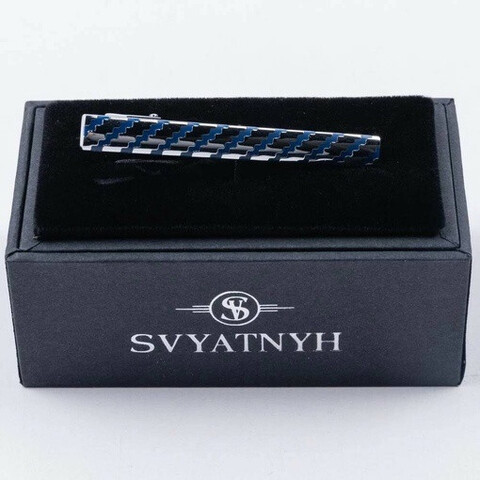 Аренда зажима с гравировкой синего цвета для мужских костюмов