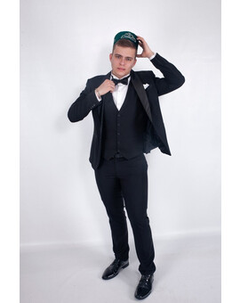 Классический черный мужской костюм - смокинг, изображение 2